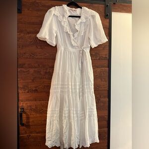 Love the label white wrap dress